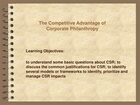 Ppt The Competitive Advantage Of Corporate Philanthropy Powerpoint
