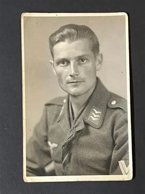 Wwii Ww2 German Third Reich Military Photo Postcard Luftwaffe Soldier