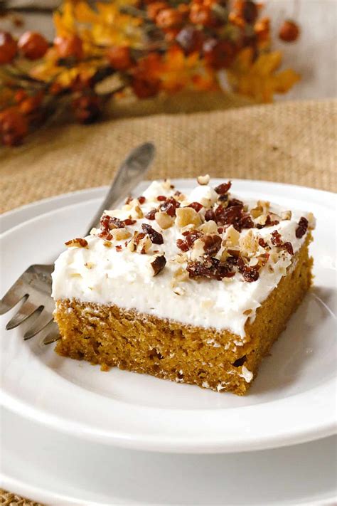 Spicy Pumpkin Sheet Cake With White Chocolate Cream Cheese Frosting