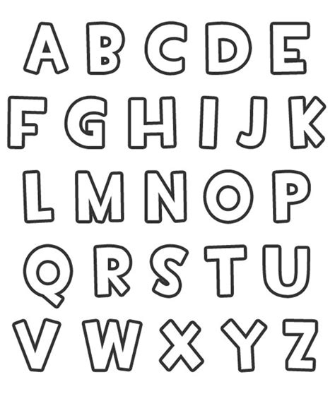 Moldes De Letras Grandes Para Imprimir Alphabet Templates Lettering