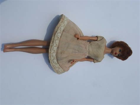 Vintage 1958 Barbie Doll Mattel Ginger Bubble Cut Straight Legs