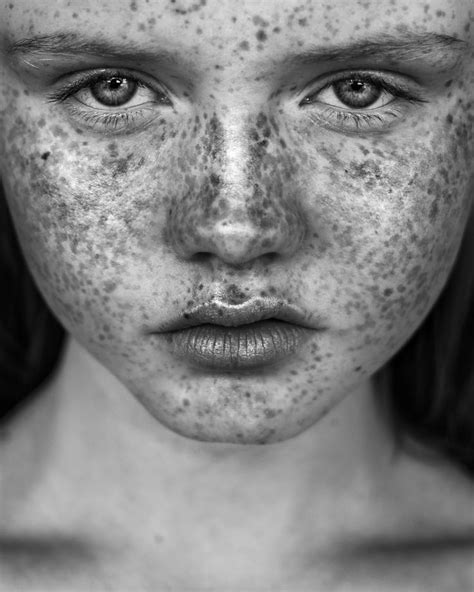 Freckles Agata Serge Freckles Black And White Portraits Portrait