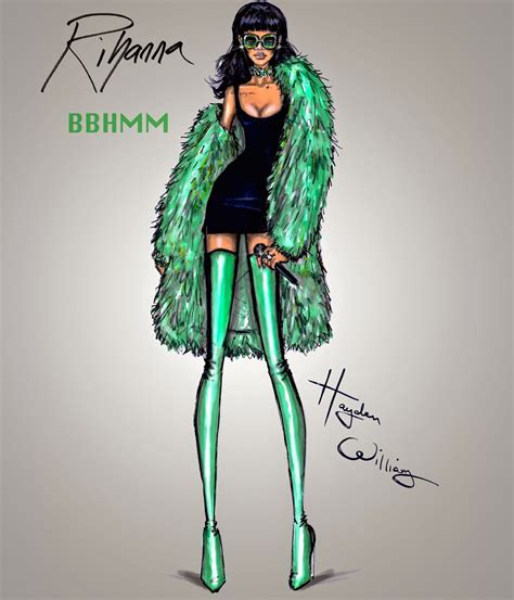 Hayden Williams Fashion Illustrations Rihanna Performing Bbhmm At The