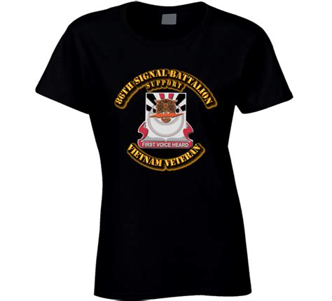 86th Signal Battalion Support With Text T Shirt