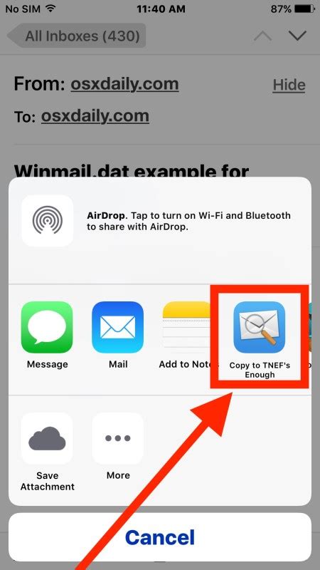 Open Winmaildat Attachments Files On Iphone And Ipad With