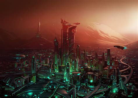 Mars Station By Aaron Whitehead Cyberpunk City Arte Cyberpunk