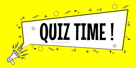 Yellow Quiz Time Banner With Comic Style Background Suitable For Use
