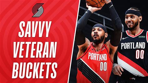 Carmelo Anthony S Most Savvy Buckets With Portland Youtube