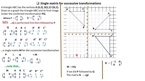 Matrices And Transformations Ii A Single Matrix For Successive