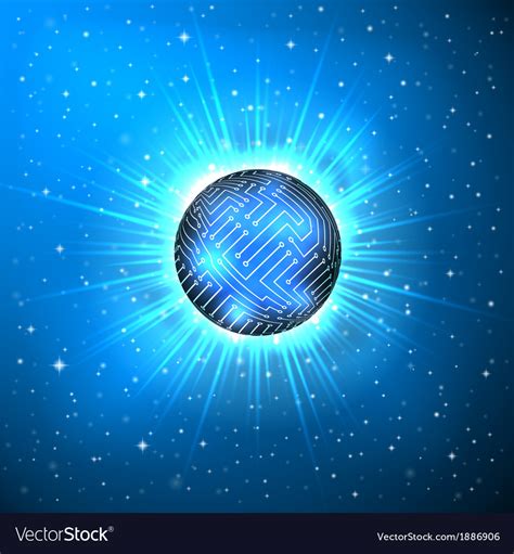Abstract Sphere Electronic Circuitry Royalty Free Vector