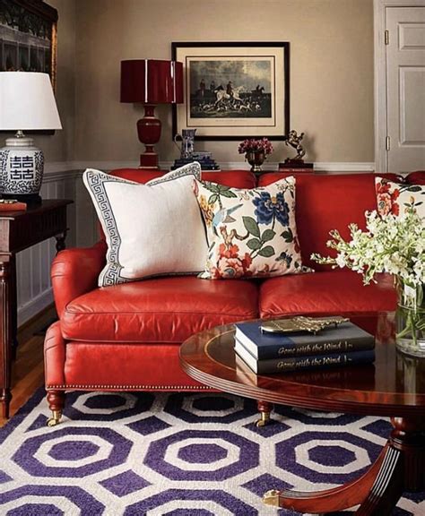 Bridger deep red fabric sectional couch. Pin by Lauren King on Condo Decorating Ideas | Red sofa ...