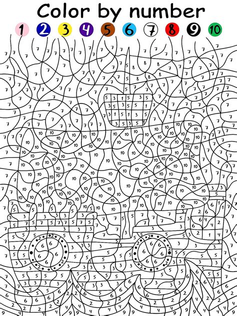 Free Color By Number Printable
