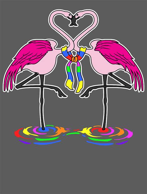 Gay Pride With A Flamingo For Men Women Lesbian Lgbtq Homosexual Digital Art By Mercoat Ug