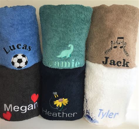 Embroidered Bath Towels Design Your Own Towels Personalised Etsy Uk