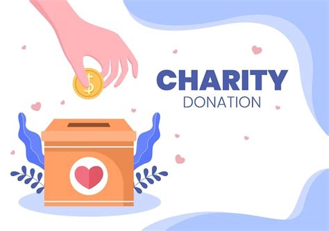 Premium Vector Love Charity Or Giving Donation Via Volunteer Team