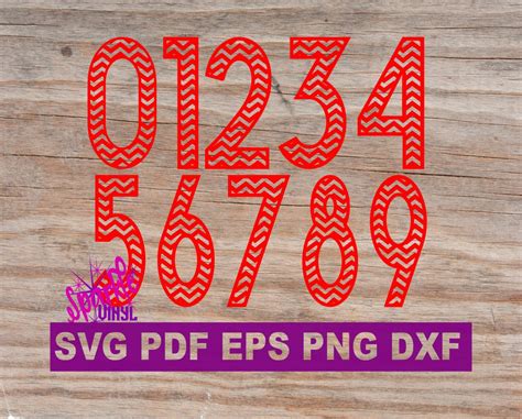 Svg Chevron Font Numbers Birthday Age Svg Files For Cricut Or