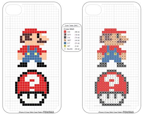 Super mario world cross stitch floss list. Mario Cross Stitch Case Free Pattern by EverStitch on ...