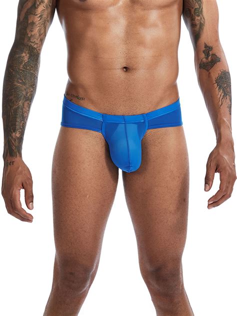 Avamo Comfy Sexy Thong Briefs For Men With Big Bulge Pouch Low Rise