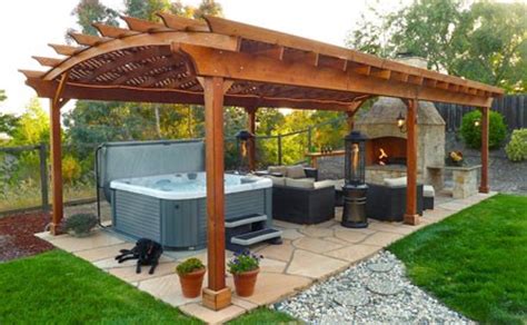 The thickness of the wood makes it durable and lasts longer compared to other hot tubs. Arched Pergola