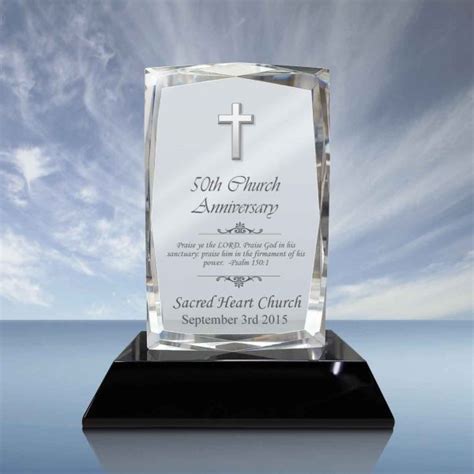 Church Anniversary T Goodcount Awards Custom Engraved Crystal