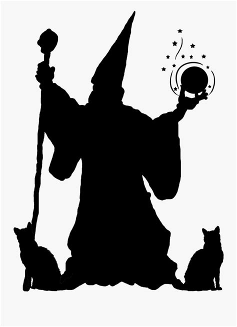 Wizard Silhouette Png Free Transparent Clipart Clipartkey