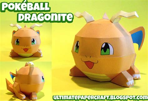 Pokeball Dragonite Papercraft By Squeezycheesecake On Deviantart
