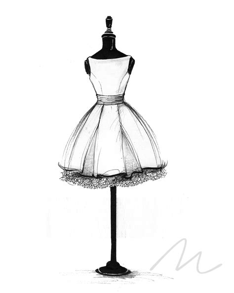 Blithe Dress Sketch Ilustración De Moda Dibujos De Moda Dibujo De