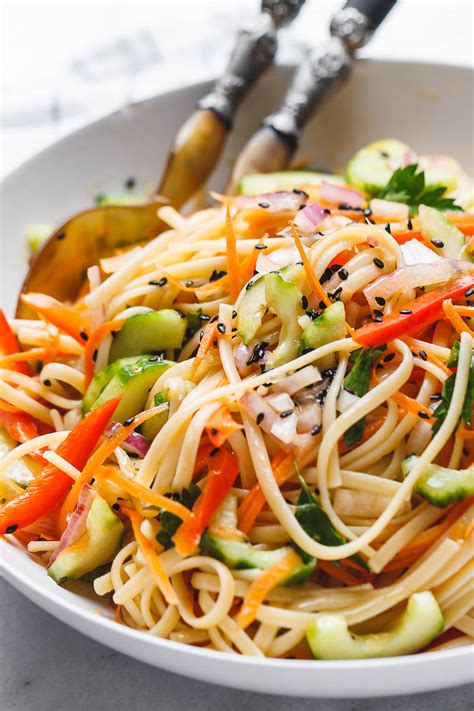 Asian Noodle Salad Recipe With The Best Ever Ginger Vinaigrette Asian