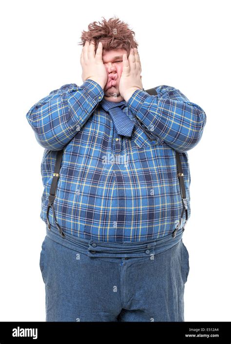 Overweight Obese Country Yokel Stock Photo Alamy