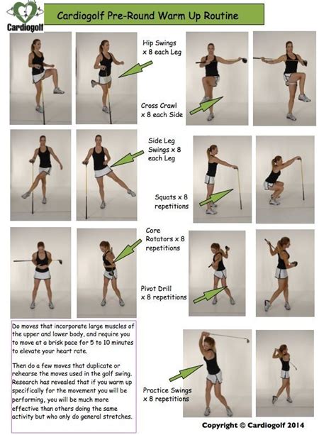 Cardiogolf Pre Round Warm Up Routine To Learn How To Do These And Other