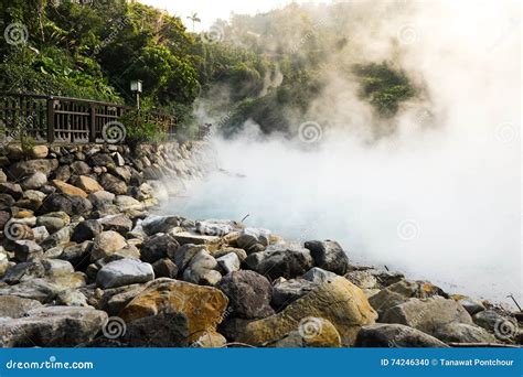 Hot Steam At Thermal Valley Stock Photo Image Of Famous Green 74246340