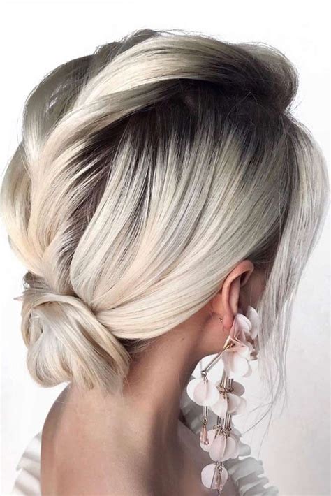 Modern knots are rather loose and messy. 30 Easy And Fancy Ideas Of Wearing Hair Bun For Short Hair ...