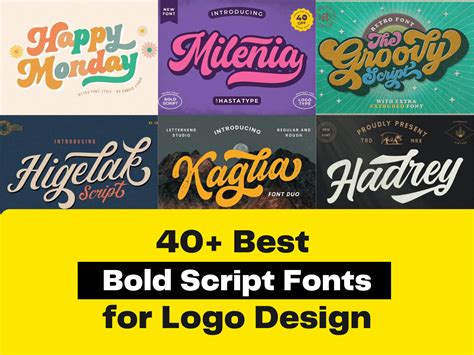 40 Best Bold Script Fonts For Logo Design And Branding By Vultype Design