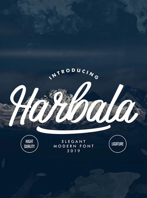 Harbala Elegant Modern Cursive Font Templatemonster Modern Script