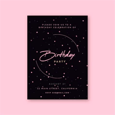 Premium Vector Elegant Birthday Invitation Template