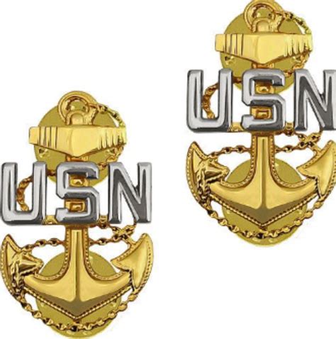 Us Navy Chief E7 Collar Rank Insignia