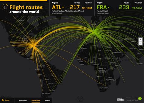 Flight Routes Around The World Geographica