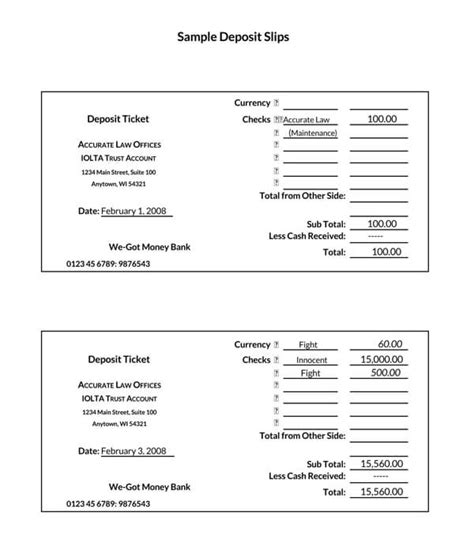 How To Fill Out A Deposit Slip 34 Samples Free Templates