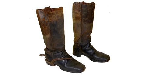 Pair Of Civil War Era Boots With Single Spur — Horse Soldier