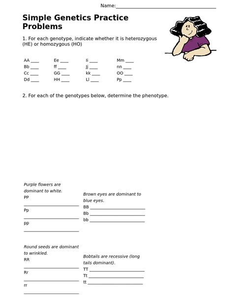It is the dna that makes up the hereditary factors that mendel identified. 27 Genetics Practice Problems Simple Worksheet - Worksheet ...