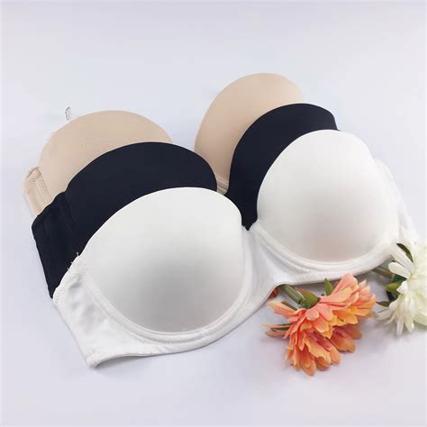 invisible bra women cotton padded contour smooth seamless nude underwire push up strapless bras