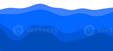 Blue Sea Waves Illustration Transparent Png 22718810 Png