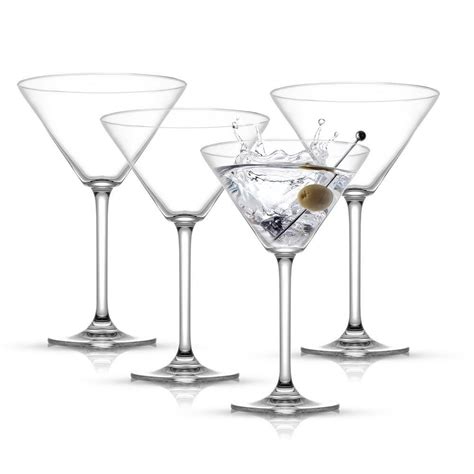 Joyjolt Olivia 9 2 Oz Clear Crystal Cocktail Martini Glass Set Of 4 Mc202127 The Home Depot