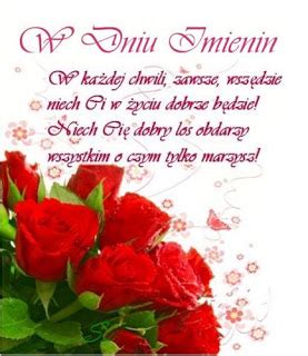 Dziś są twoje imieninki, nie rób takiej smutnej minki! Życzenia imieninowe z czerwonymi różami - Życzenia Imieninowe | GifyAgusi.pl