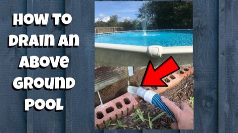 How To Drain An Above Ground Pool Easy Trick Youtube