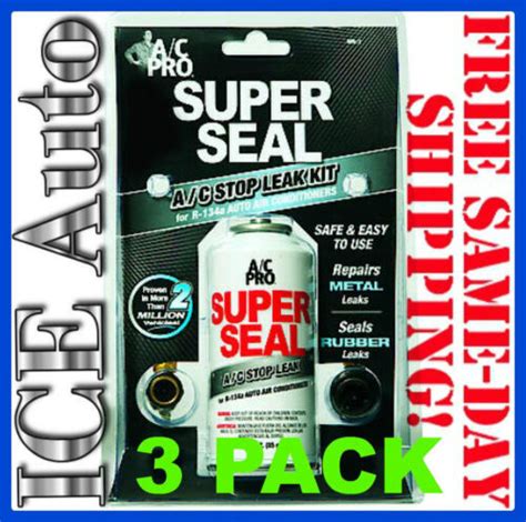 3 Pack Acpmrl3 Ac Pro Super Seal Ac Leak Sealer Kit With Charging
