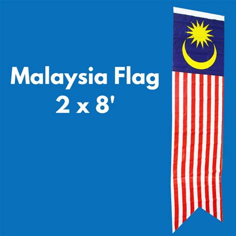 Bendera Malaysia Malaysian Flag 2x8 Ft Nylon Shopee Malaysia