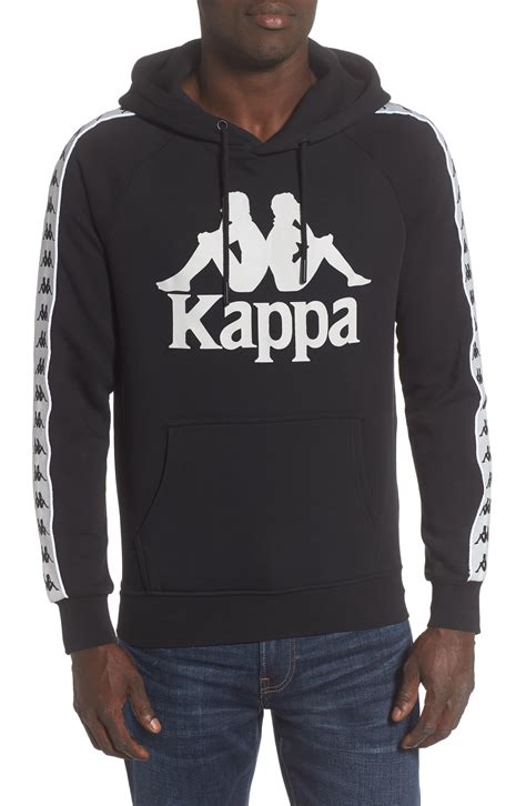 Kappa Cotton Banda Slim Fit Graphic Hoodie In Azure Turquoise Black