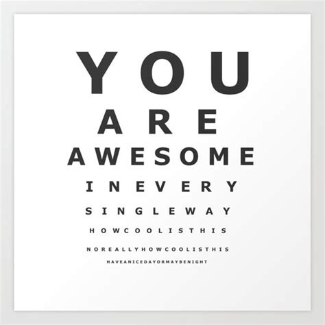 You Are Awesome Art Print By Whynot Society6