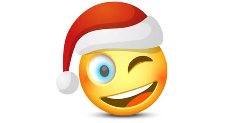 Winking Santa Symbols And Emoticons